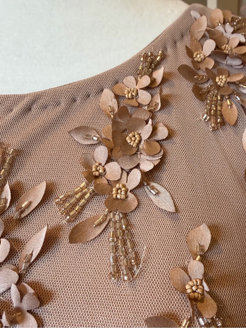 💐 Pisarro Nights Bronze Champagne Embellished Gown NWT - Picture 5 of 8